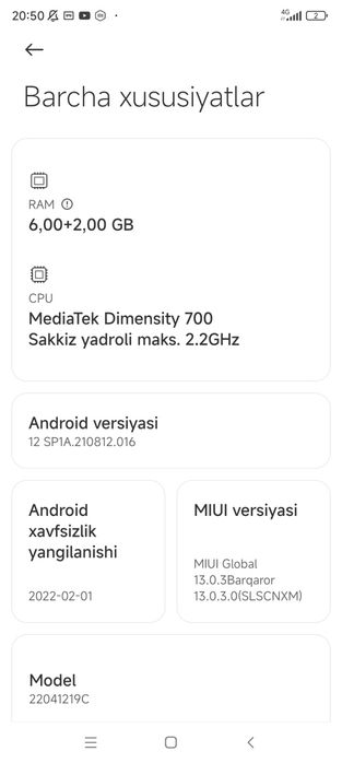 Redmi note 11E 5g bor