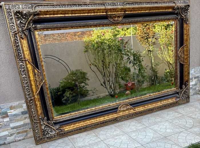 Spectaculoasa oglinda-rama baroc-sculpturi manuale-cristal-Franta