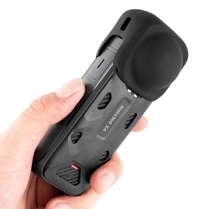 Husa silicon + protectie obiective + stand pentru camera Insta360 X5