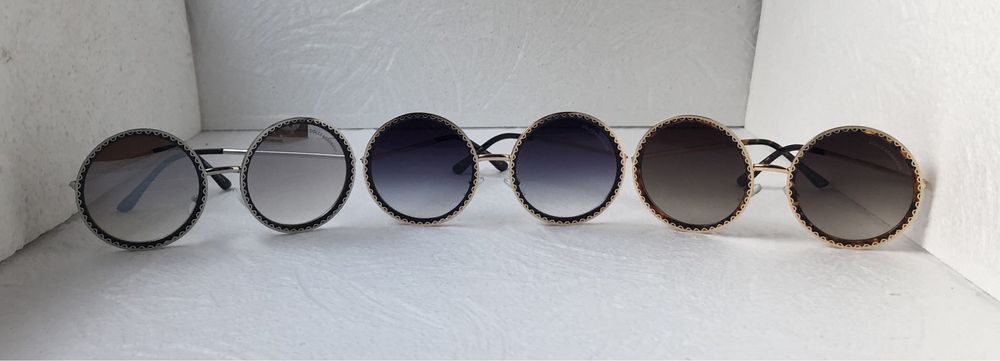 Dolce Дамски слънчеви очила кръгли овални  черни кафяви сиви DG 6122