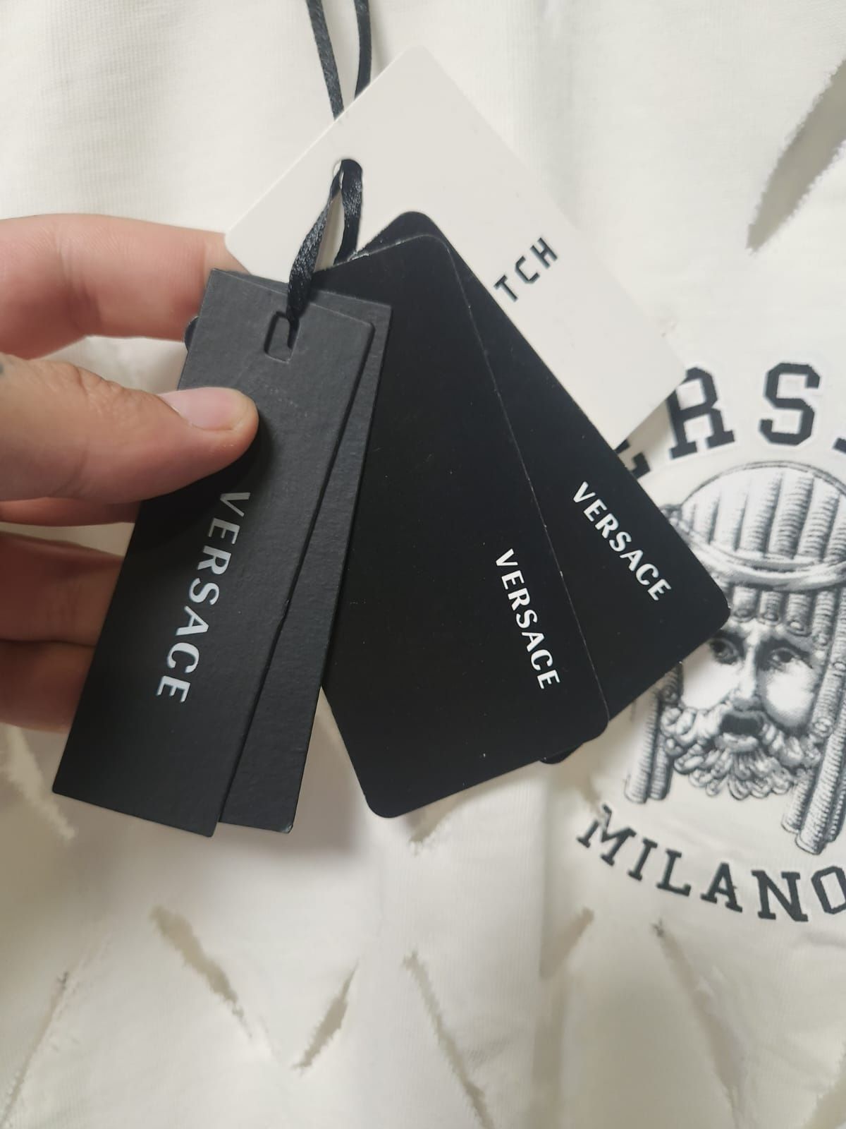 Versace тениски в черно и бяло