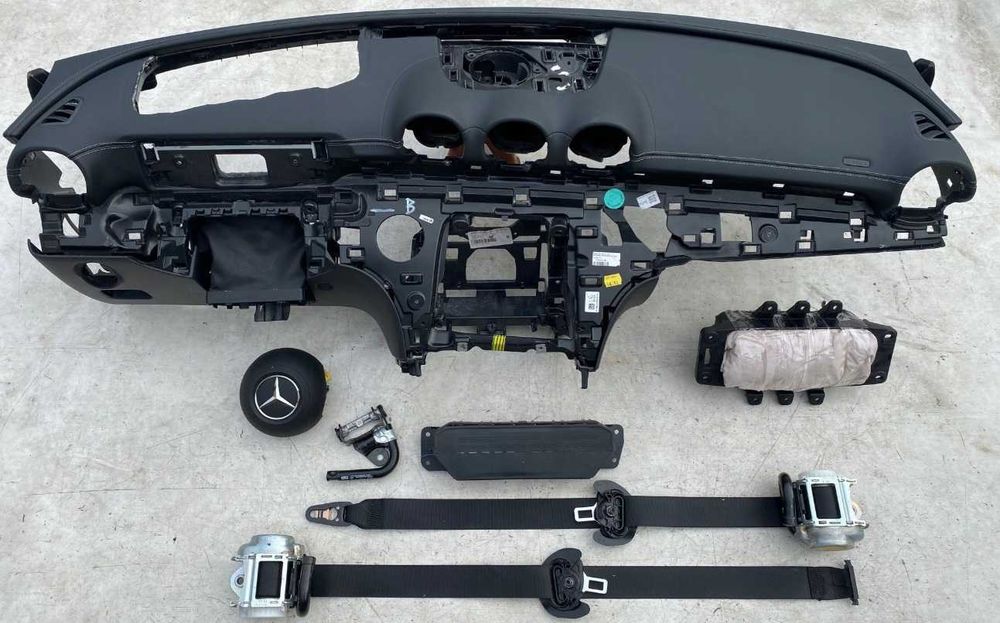 Mercedes Benz C W206 plansa bord HUD kit airbag volan pasager genunchi