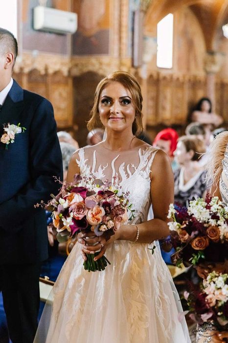 Rochie de mireasa, marimea s, A line