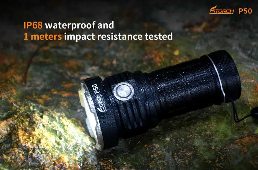 Lanternă de inundație Fitorch P50 10000lm acumulator 32650 multicolora