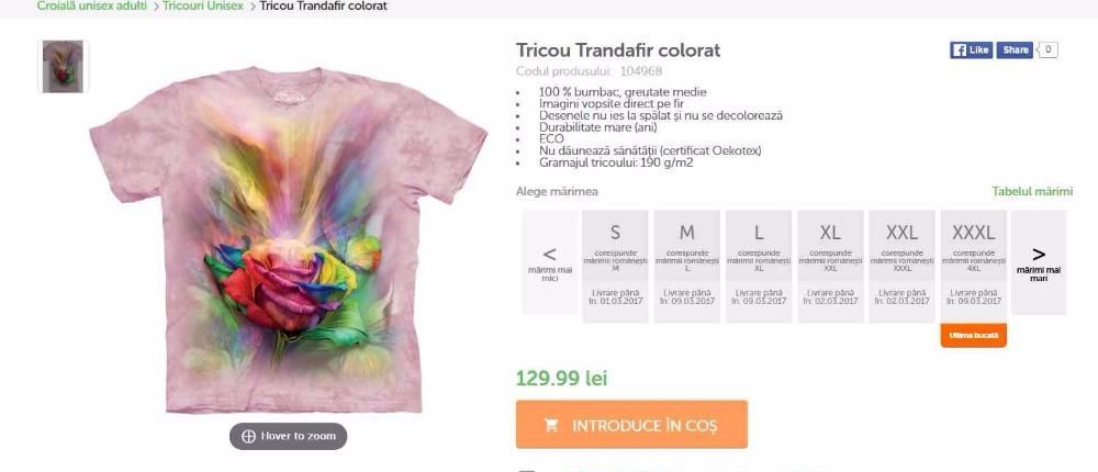 Tricou 100% bumbac dedoles.ro