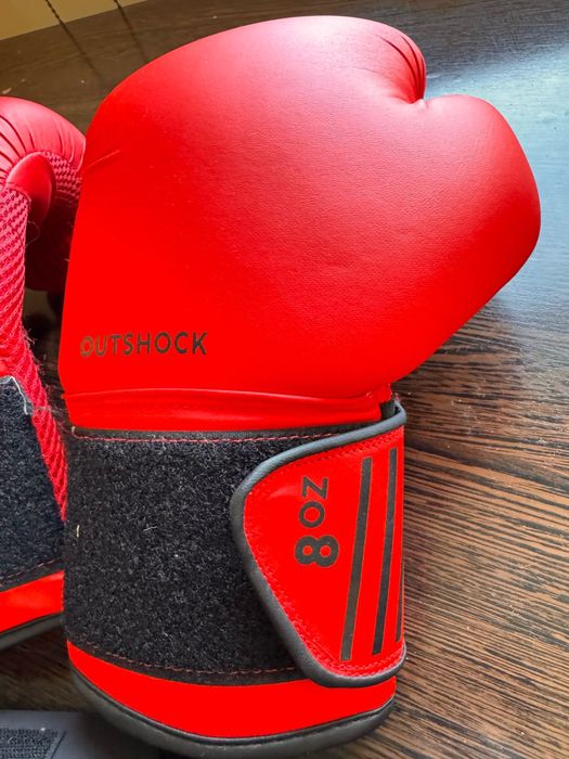 Mănuși box/kickbox mărimea 8 + protecții tibie kickboxog copii