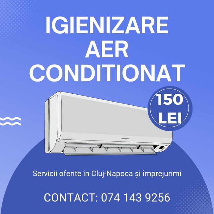 Servicii profesionale de igienizare aer condiționat – doar 150 lei