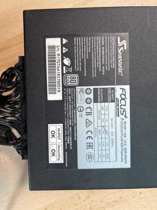 Sursa Pc Seasonic focus plus platinum 850w – sursa modulara testata