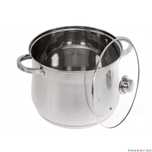 Oala din inox cu capac din sticla, 30cm, fund termic multistrat, 16l