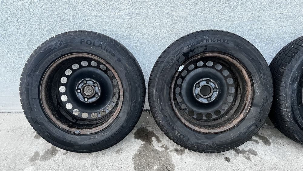 Jante otel 5x112 R16 VW cu anvelope iarna 215/65 R16