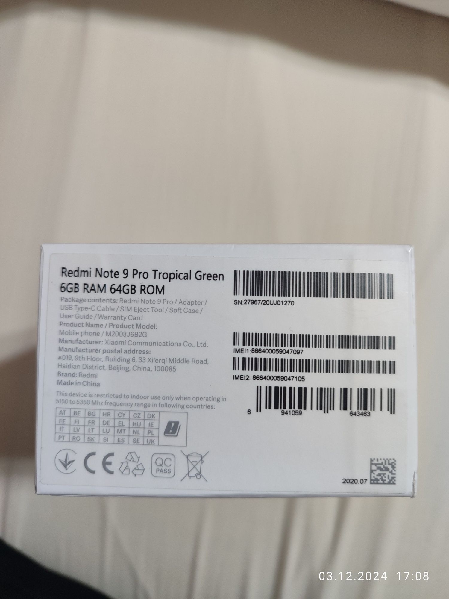 Redmi note 9 Pro