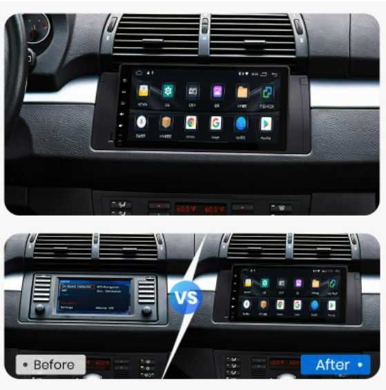 Navigatie Android BMW E39 / E53 Carplay Waze + Camera Marsarier