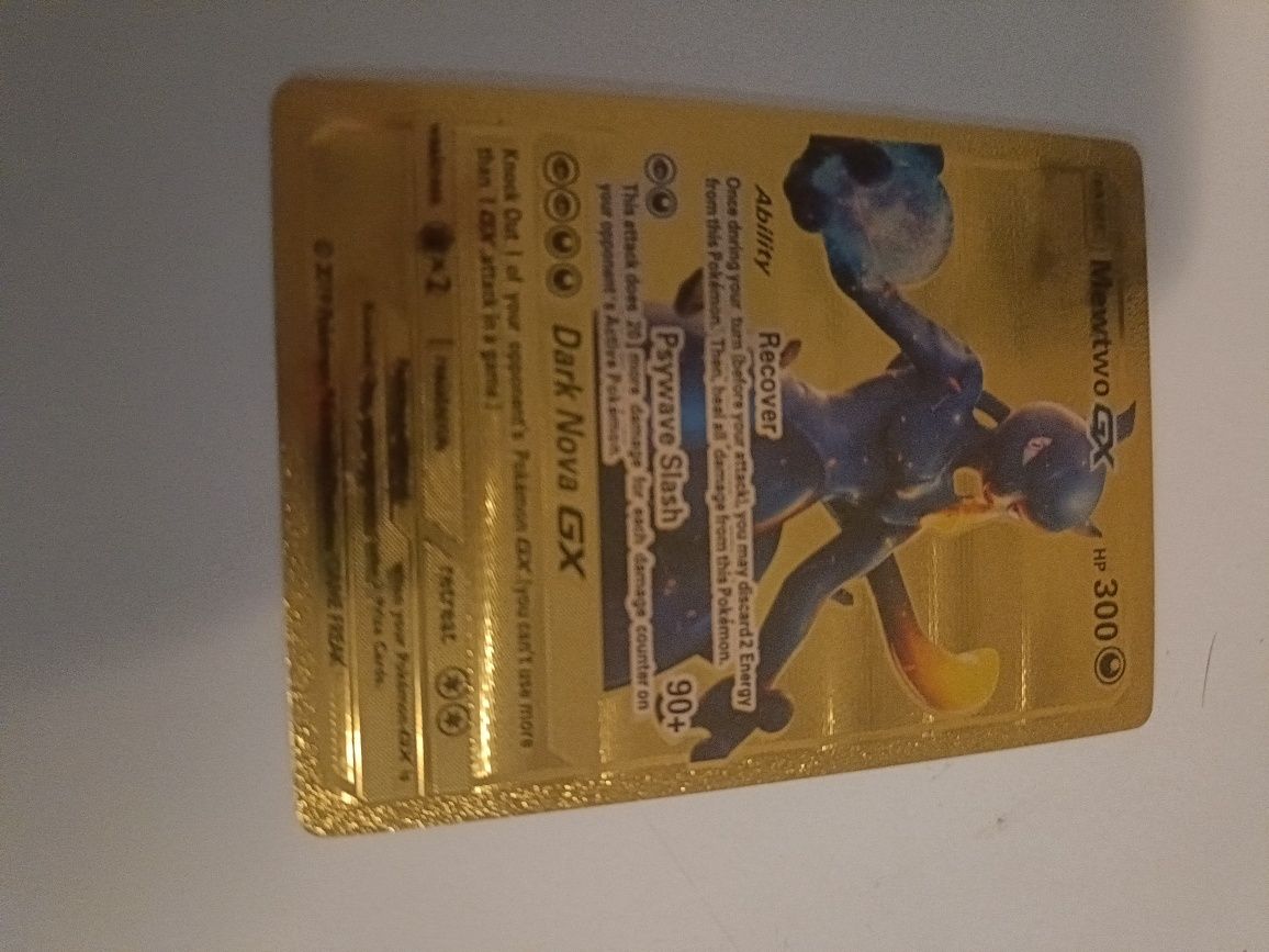 Carte pokemon Mewtwo GX golden adevarata