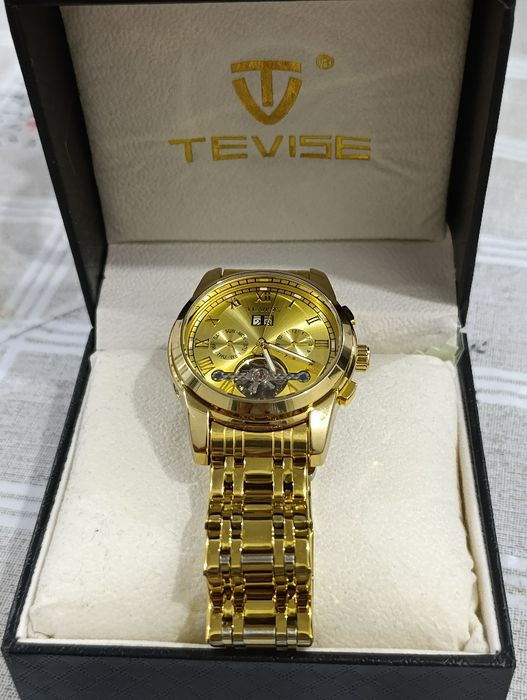 Наручные мужские механические часы, оригинал фирма Tevise, автоподзаво