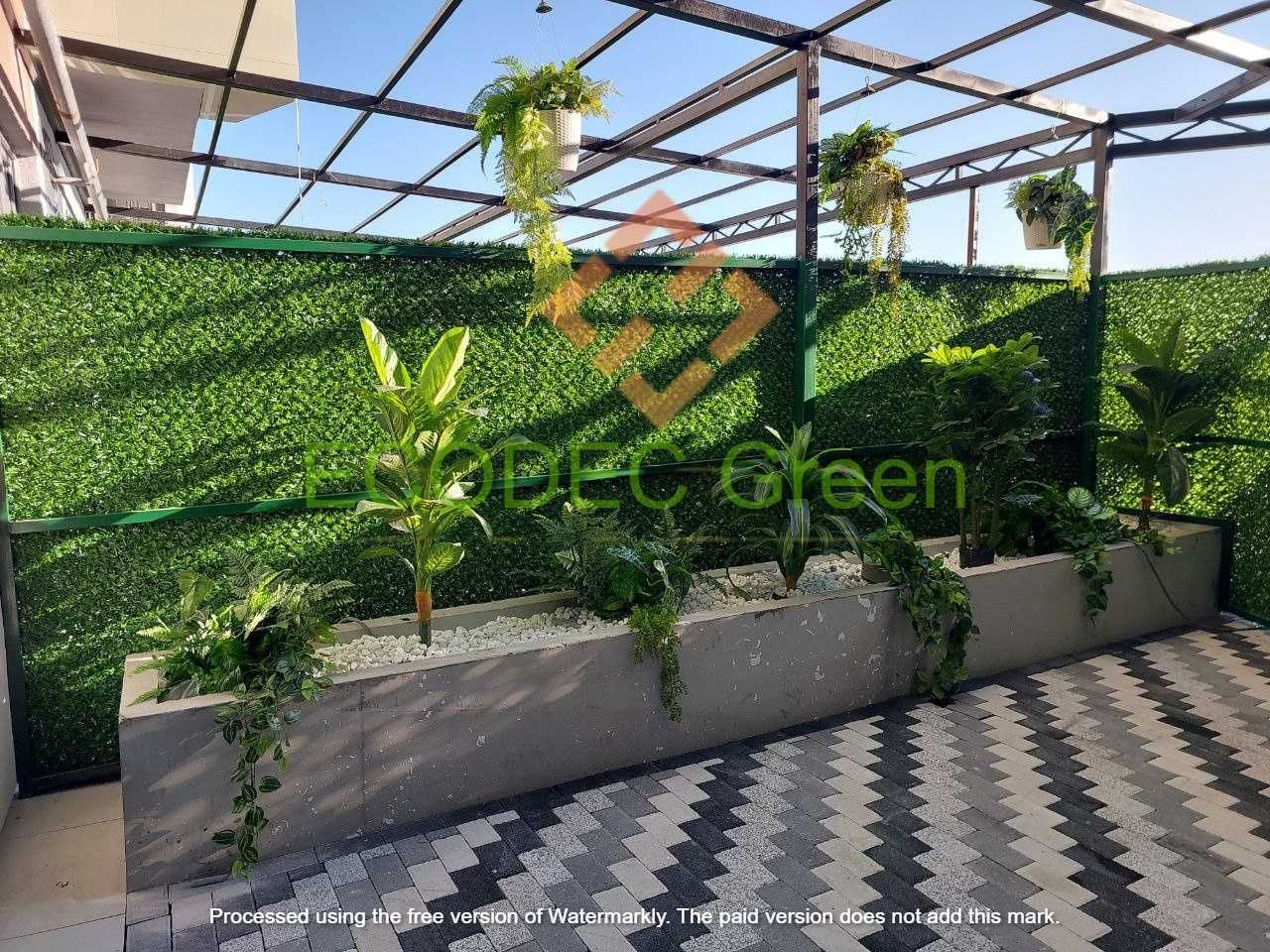ECODEC GREEN Suniy yashil dekorativ devor Зелёный забор