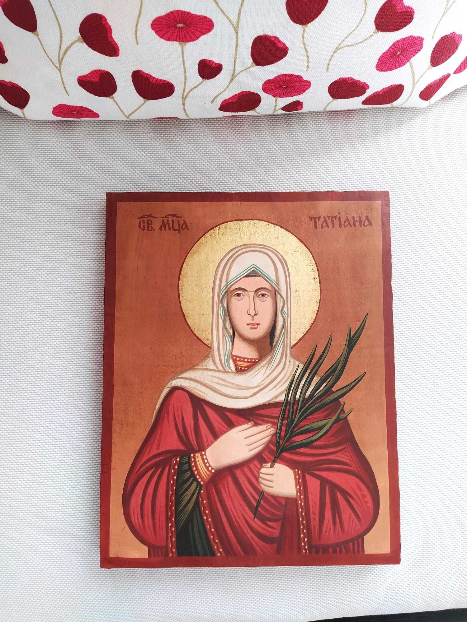 Икона на Света Мъченица Татяна върху дърво