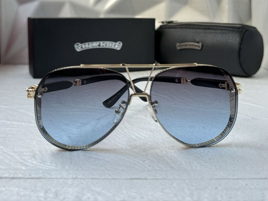 Мъжки слънчеви очила с капаци отстрани 5 цвята chrome hearts