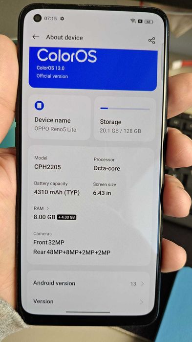 Vand Oppo Reno 5 Lite