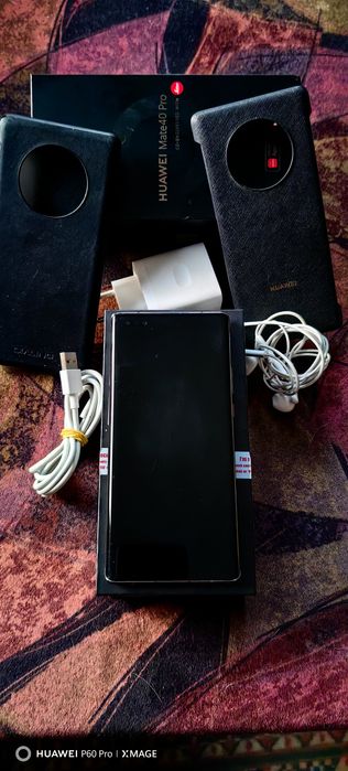 HUAWEI MATE 40 PRO 5G-Перфектен!Пълен комплект+активен флипт