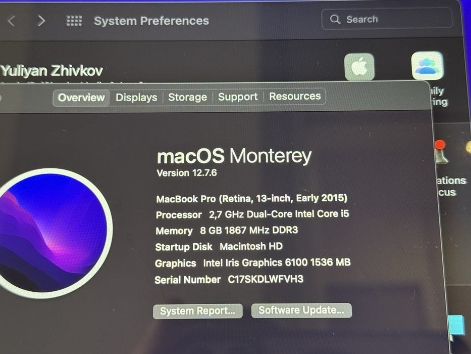 Macbook pro 13 early 2015