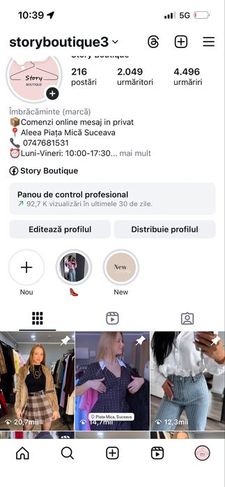 Afacere magazin de haine in Piața Mică