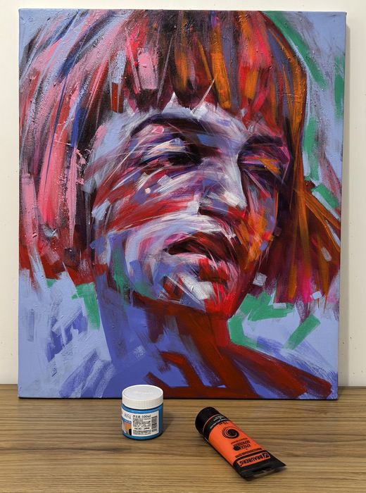 Портрет девушки. 50-40 см. Холст, акрил