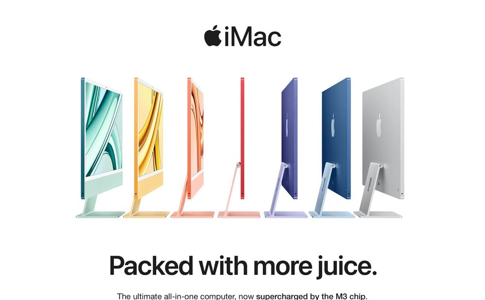 iMac 24 inch M3  16 GB 512 GB SSD 2023