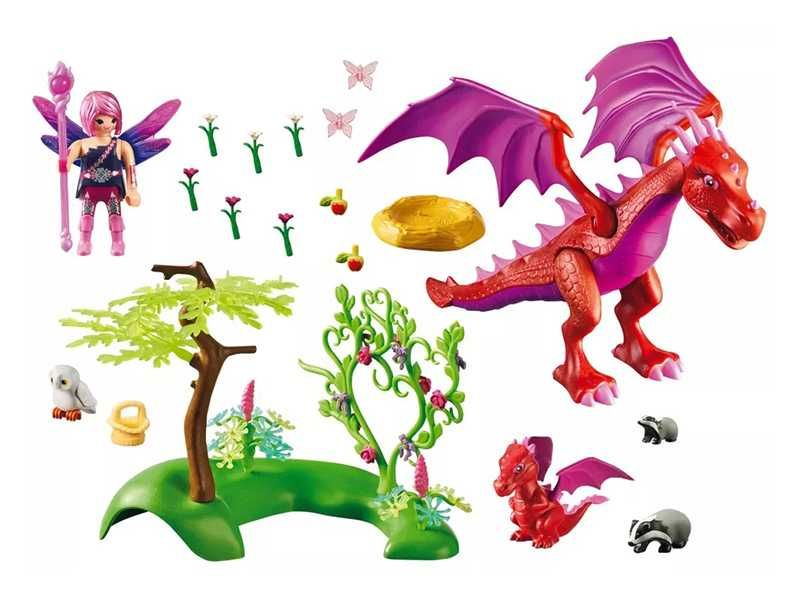 НОВИ! Playmobil 71586 Мама Дракон с бебе Дракон и фея
