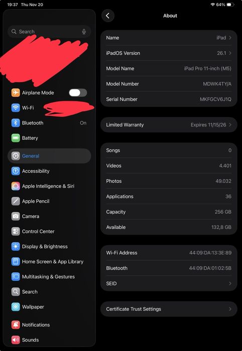 Ipad Pro 11 M5 Space Black 2025