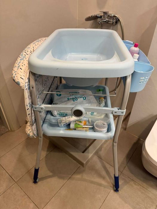 Корито/ваничка с подложка за повиване Chicco Ocean, 0+ месеца, Син