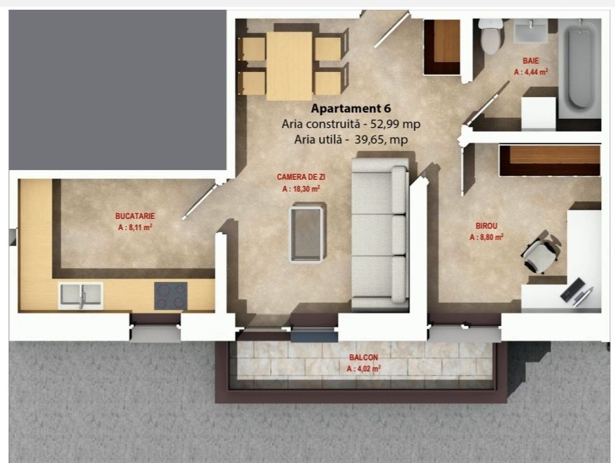 Apartamente noi în zona centrala.