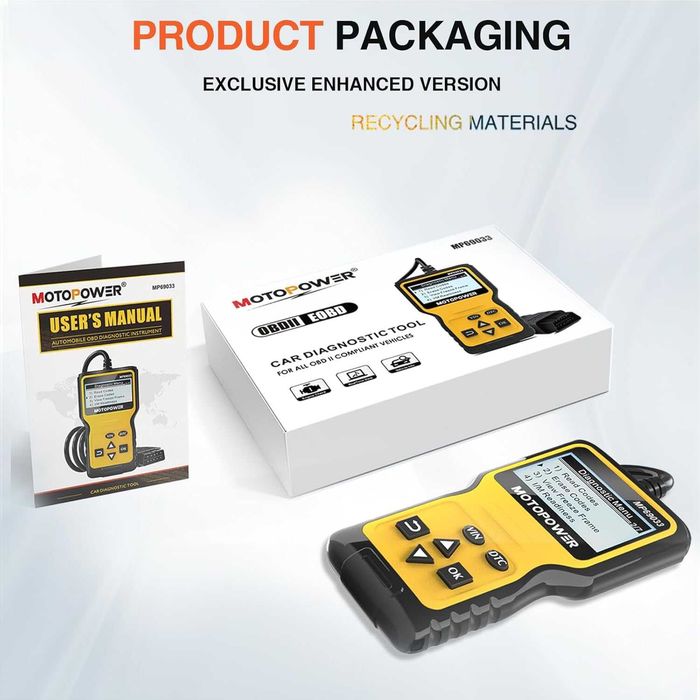 MOTOPOWER MP69033 OBD2 скенер за диагностика на автомобили