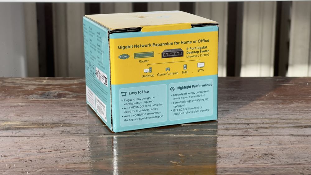 TP-Link Switch LS1005G - 5-портов гигабитов суич (Ново)