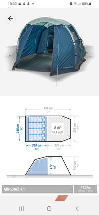 Cort 4 persoane Decathlon