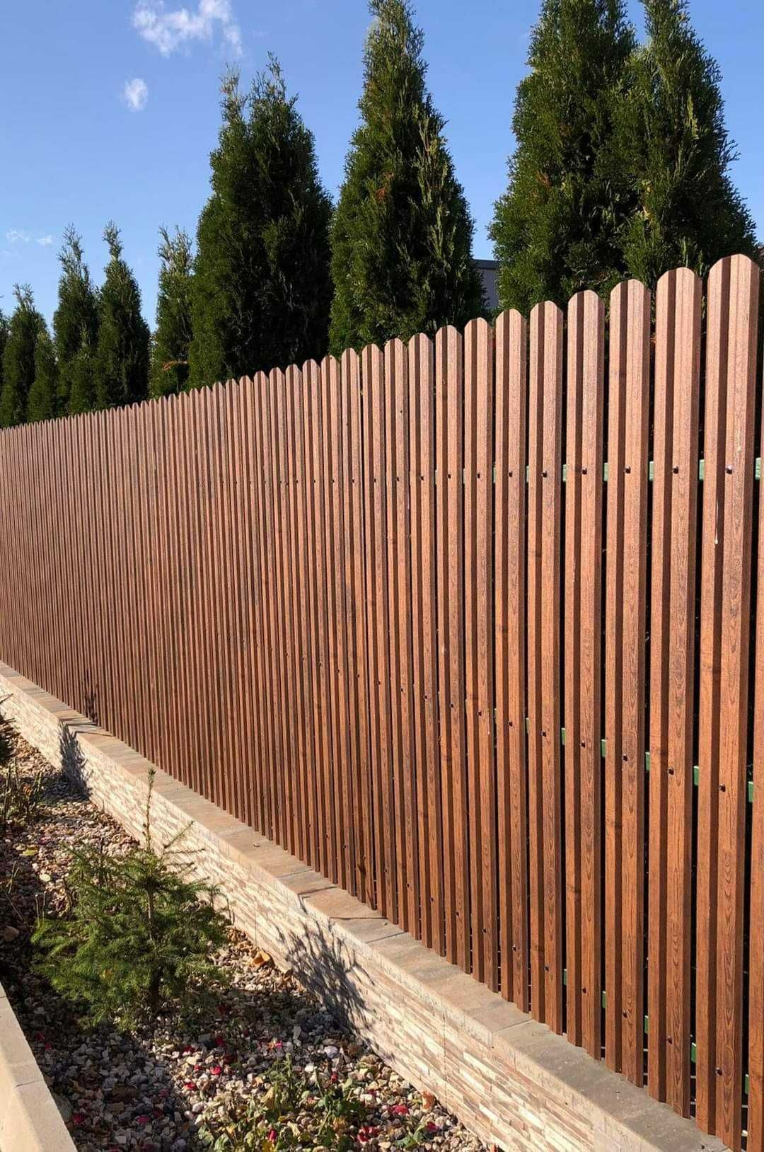 Garduri din panou stil jaluzele, sipca metalica, plasa, tabla si BCA