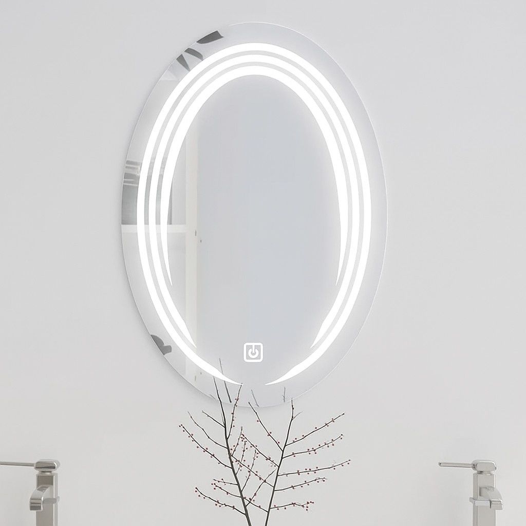 LED Огледало за баня три цвята Ellipse 60x90см