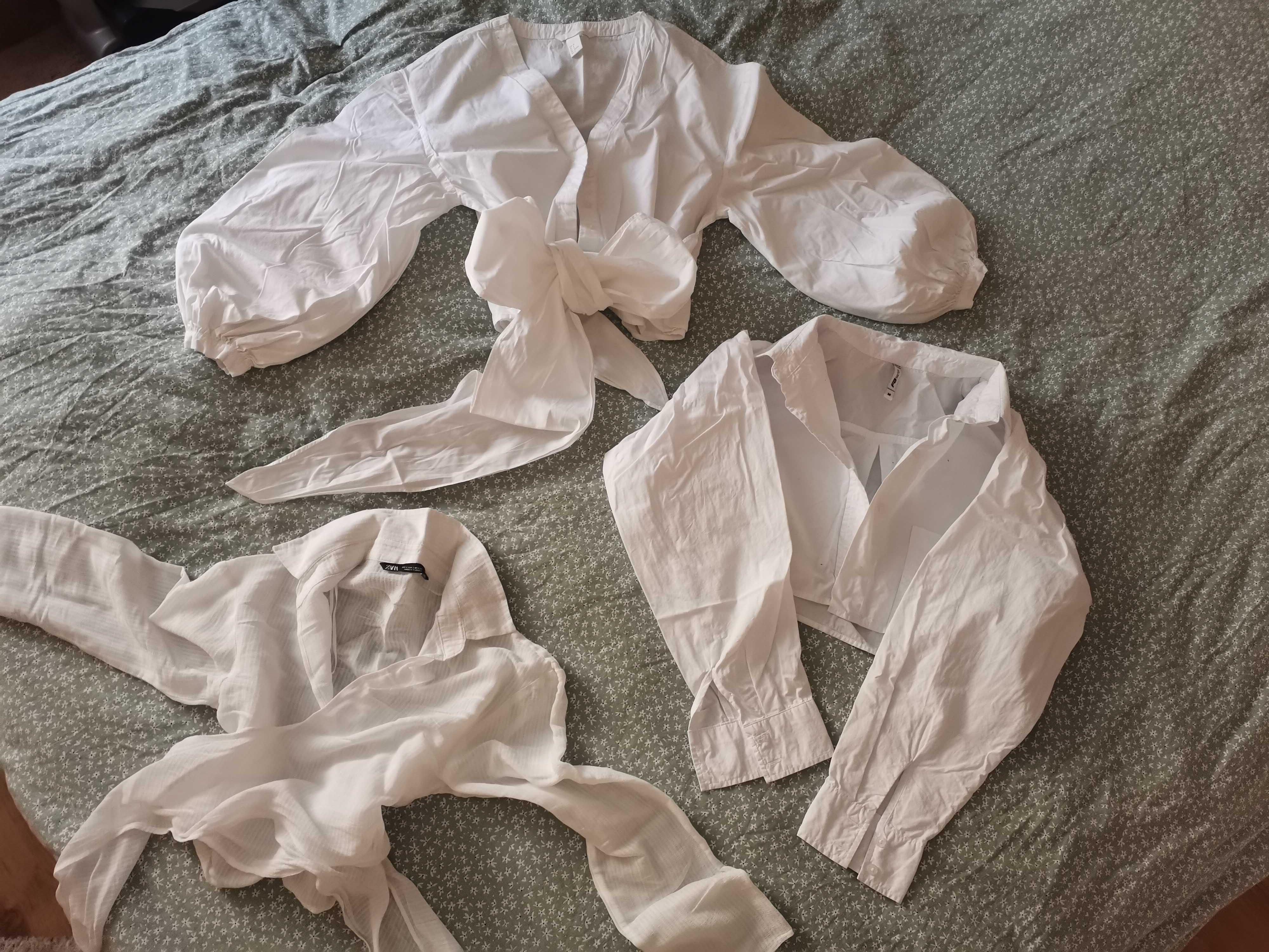 Къси бели ризи Zara hm
