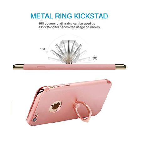 Husa pentru Apple iPhone 7 Plus, GloMax 3in1 Ring PerfectFit, Rose-Gol