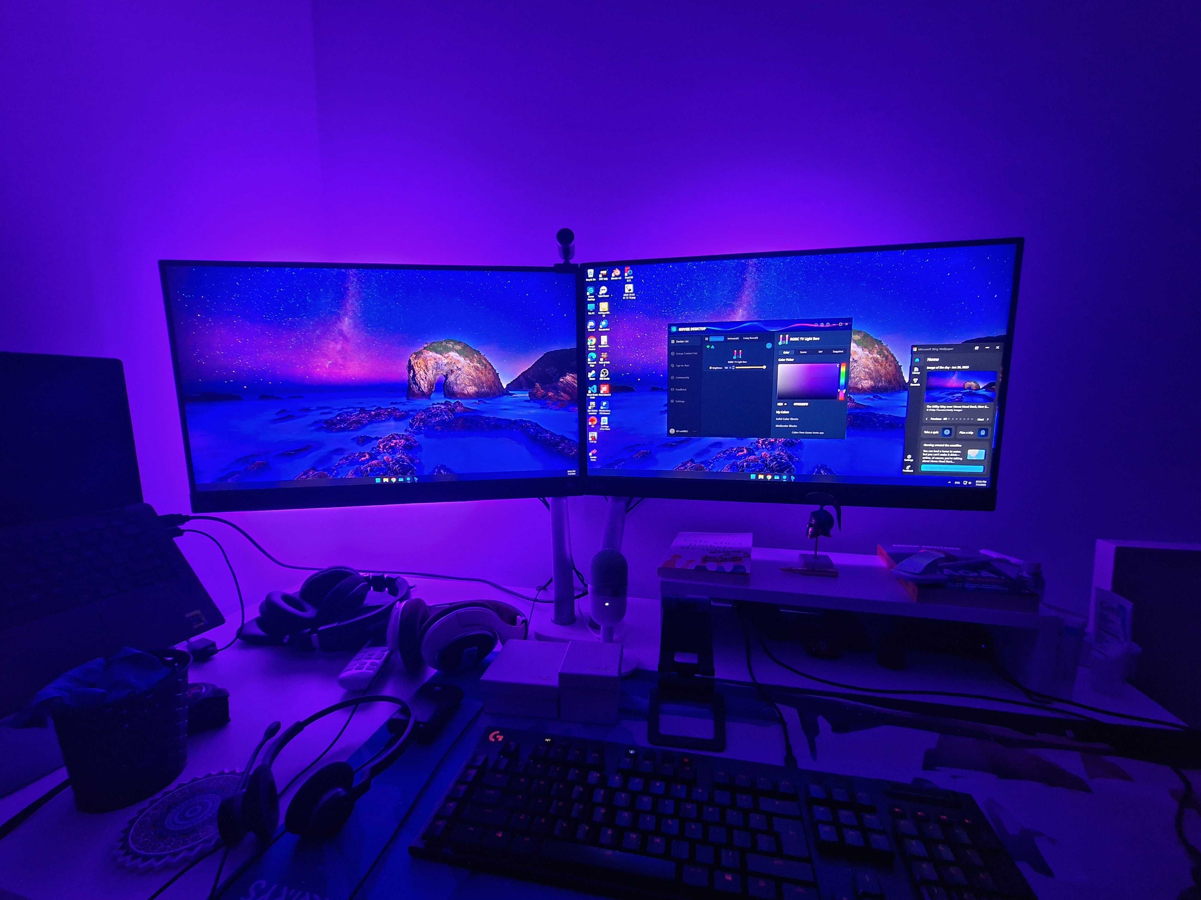 Set 2 lampi LED RGBICWW Govee Flow Plus Light Bars TV Govee H6056