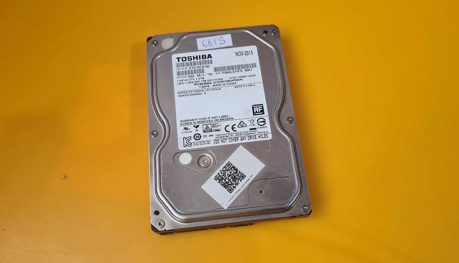 681S.HDD Hard Disk Desktop Toshiba ,1TB, 7200rpm, 32MB cache, SATA III