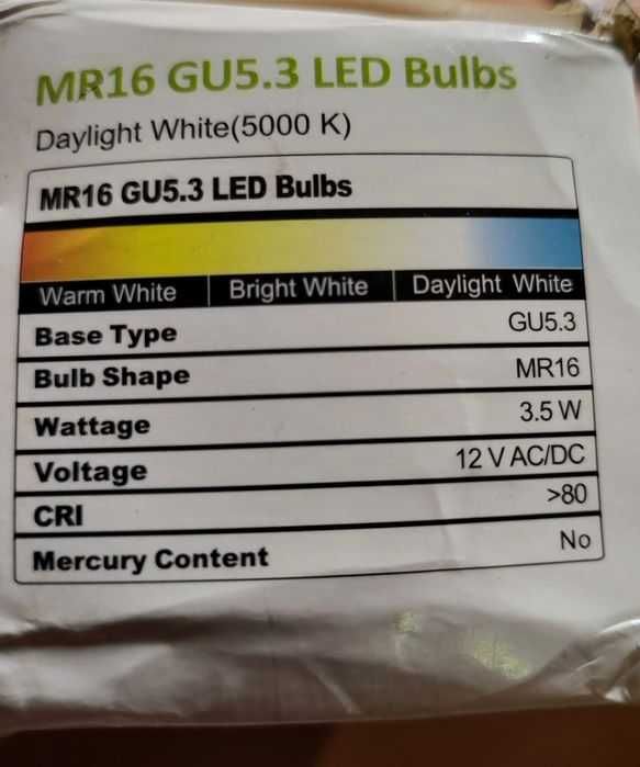 Set becuri led GU  5,3 la 12 volti