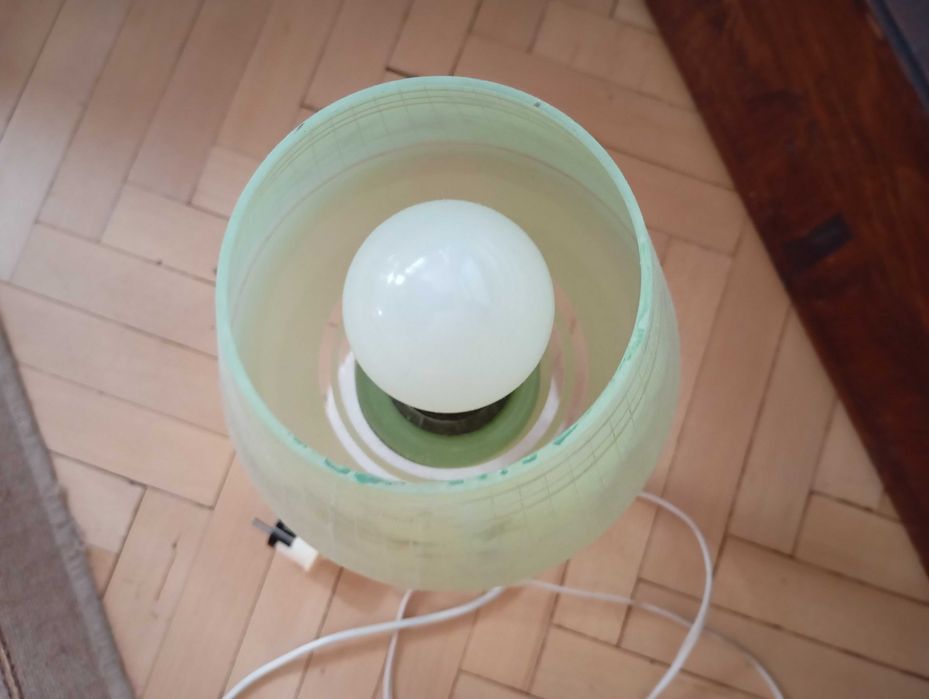 Винтидж нощна лампа мрамор и метал