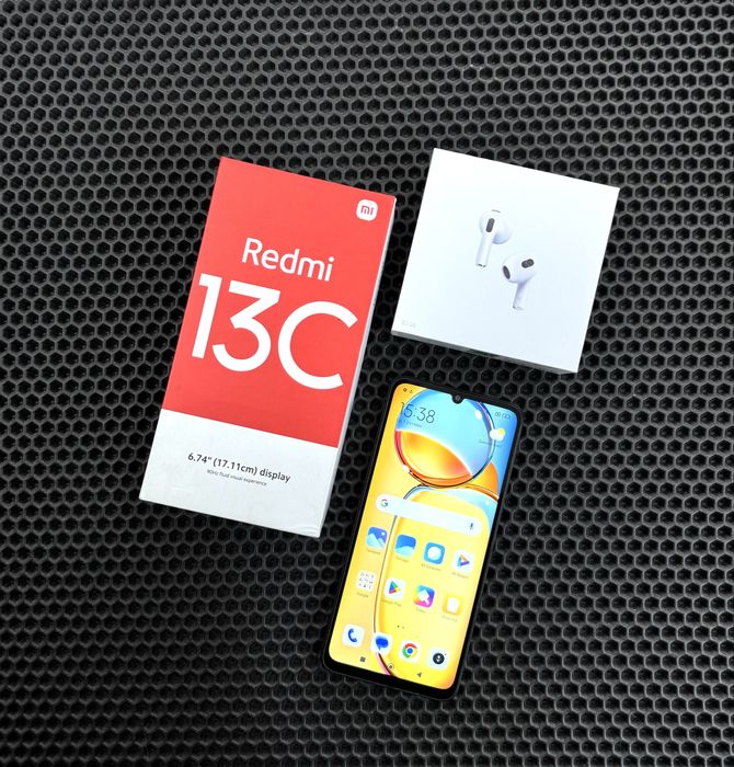 Redmi 13C/256Gb+AirPods/Абая68/телефоны,смартфоны,редми