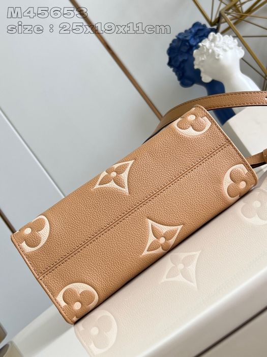Geanta Louis Vuitton Onthego 25cm caramel, tip Premium