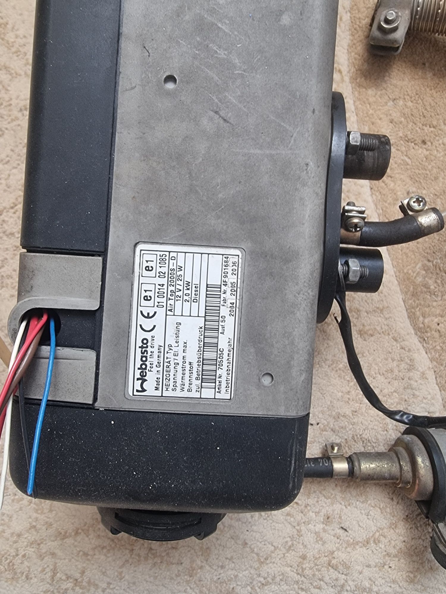 Webasto 24 V - 12 V sirocou