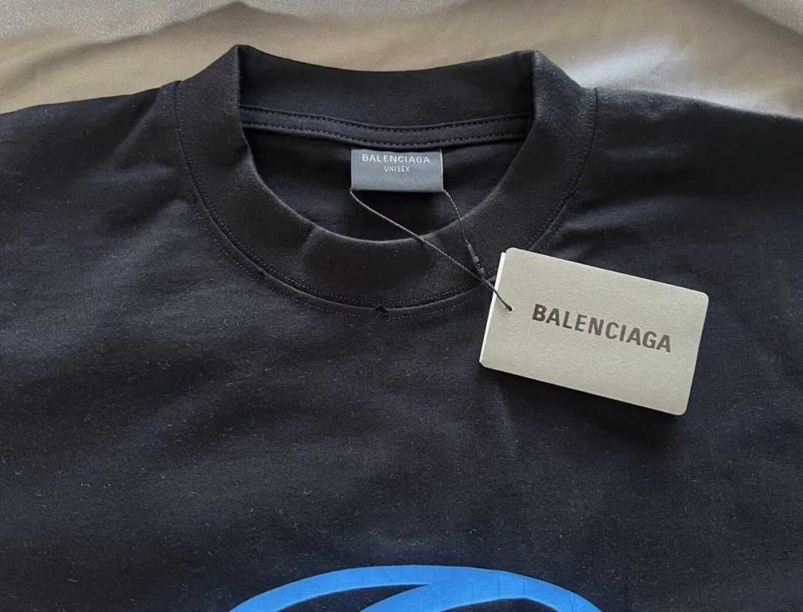 Balenciaga мъжка тениска в черно , мъжки тениски памучни