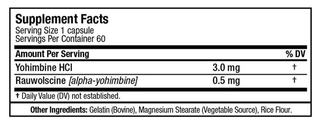 Йохимбин Allmax Yohimbine HCI 3mg