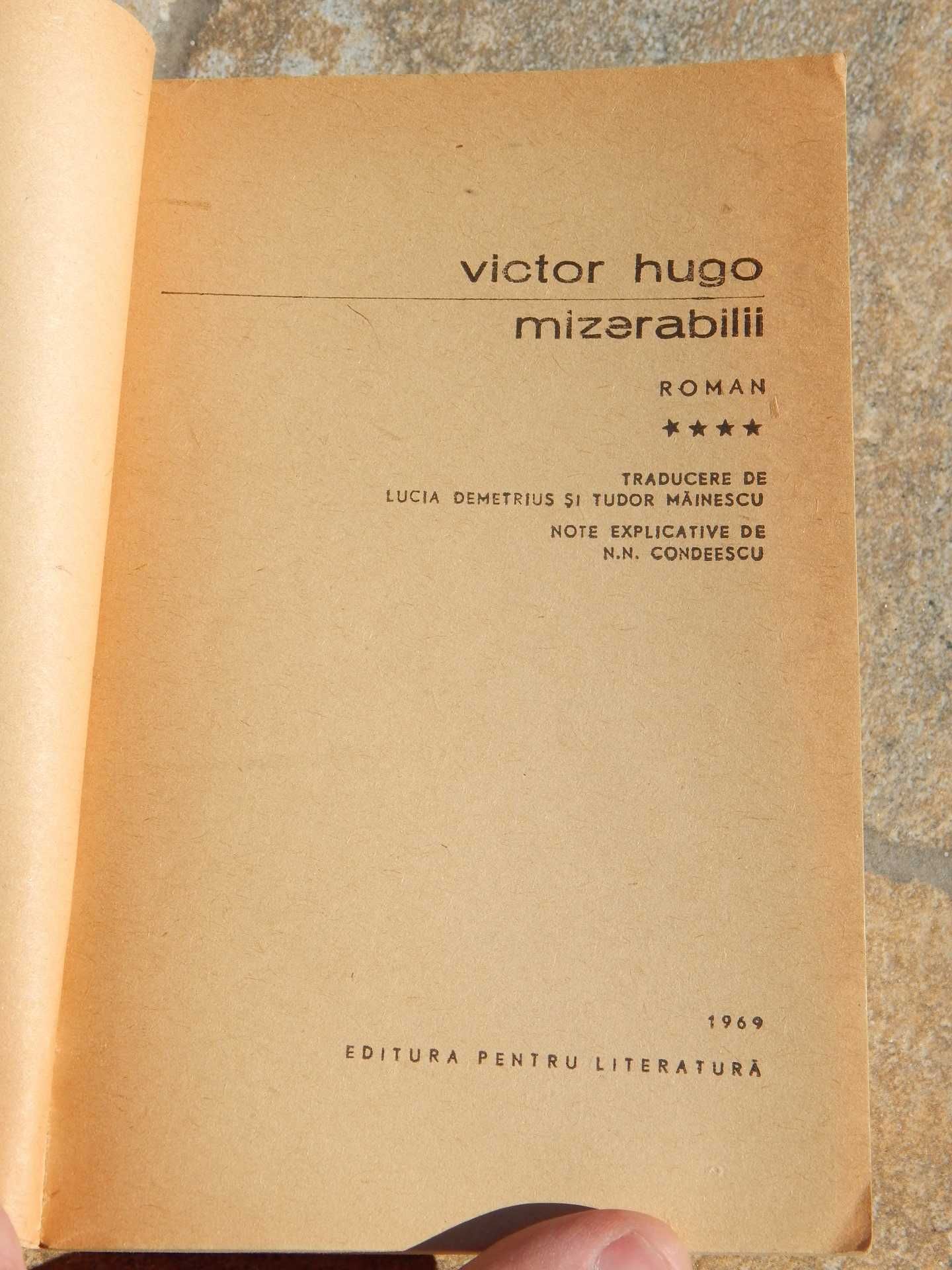 Mizerabilii Victor Hugo 5 volume complet Ed Literatura 1969 BPT