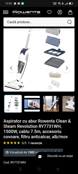 Aspirator cu abur Rowenta