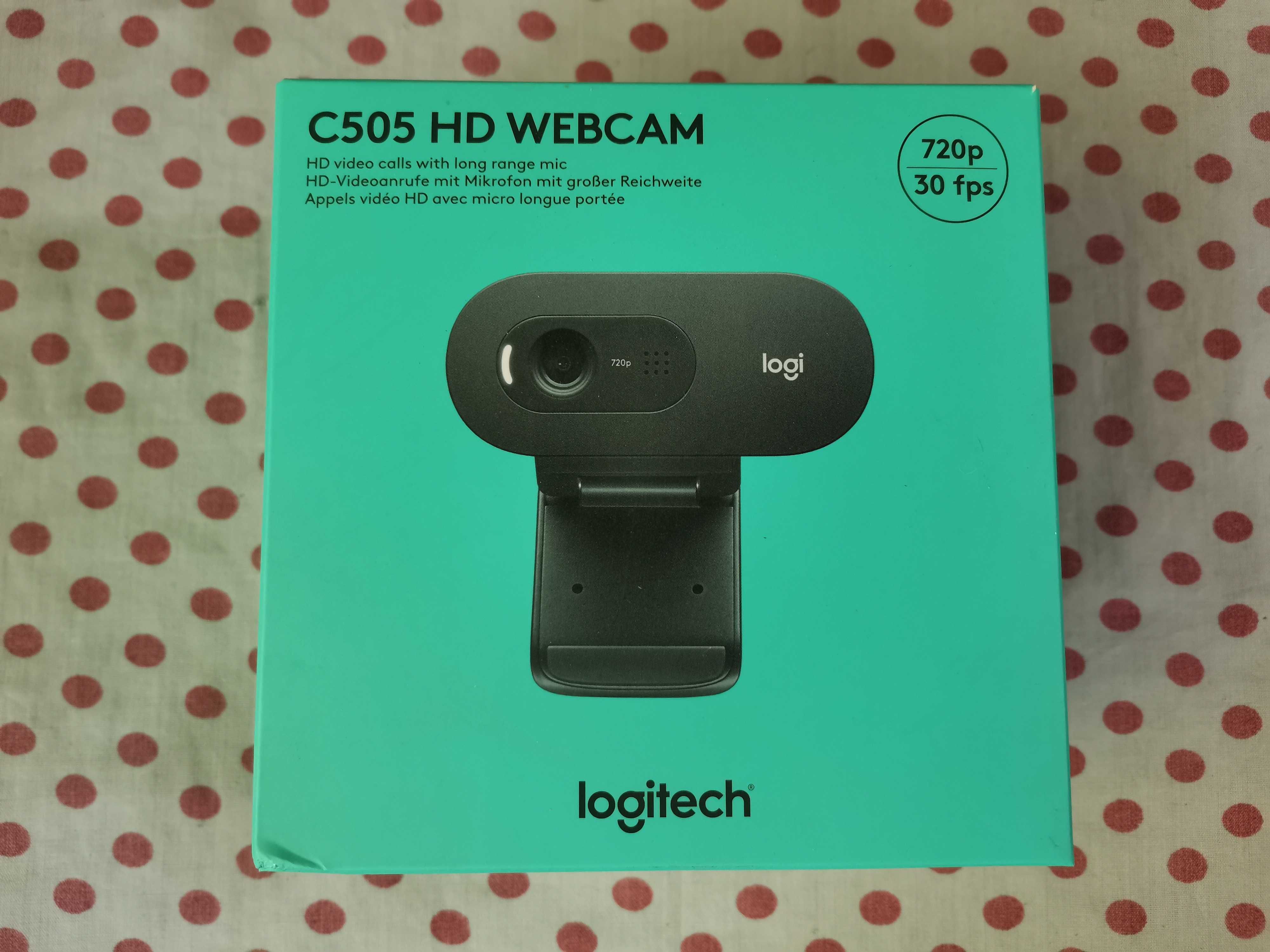 Camera Web Logitech C505, HD, USB, Black, Noua.